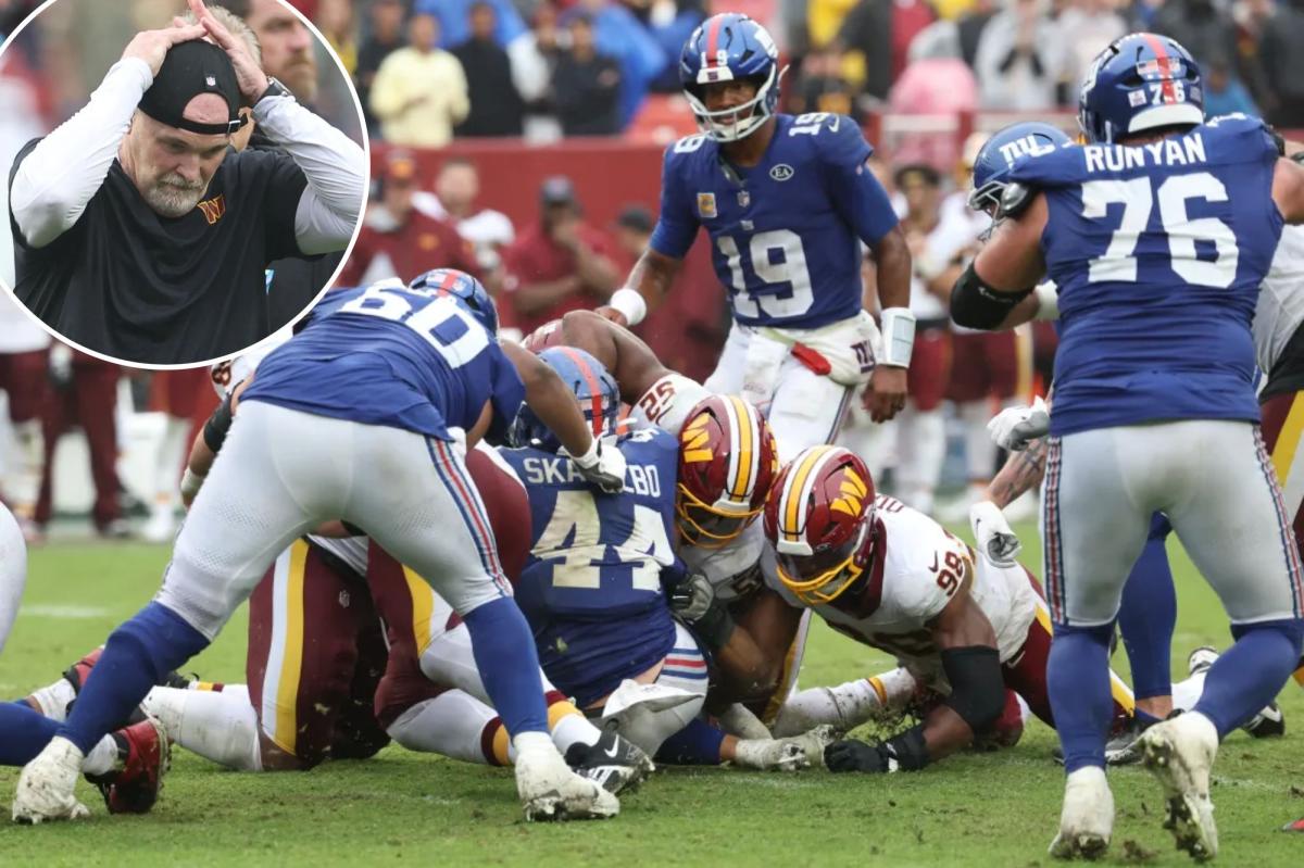 Giants settle for tie against Commanders after Cam Skattebo fumble