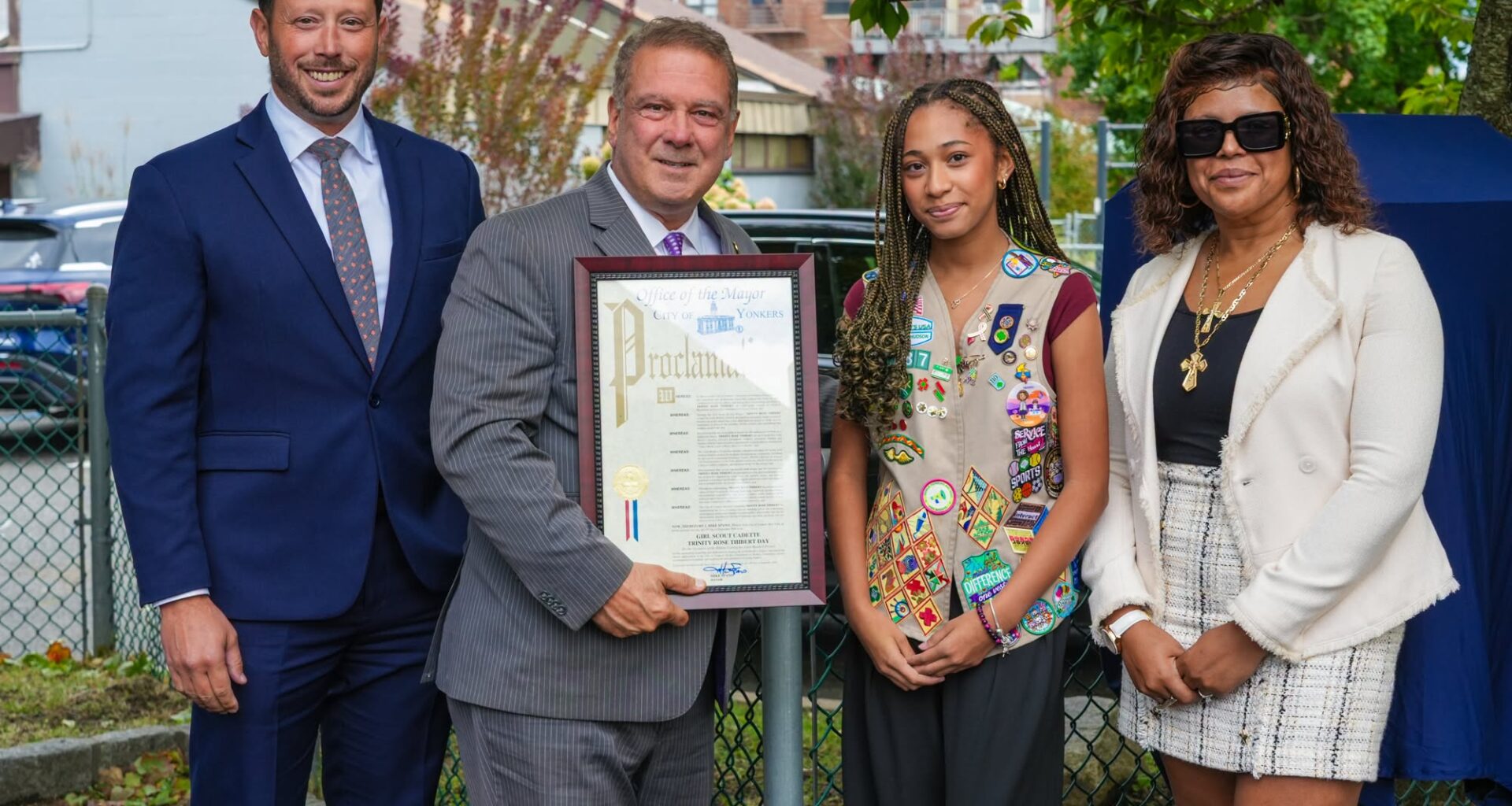Thanks Yonkers Girl Scout Trinity Thibert for Building a Lending Library at Coyne Park