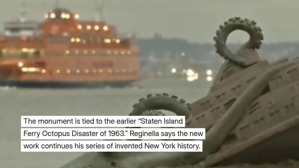 Staten Island Artist Dreamed Up a Ferry-Eating Octopus. Now He's Putting Mobsters in 'Cement Shoes'