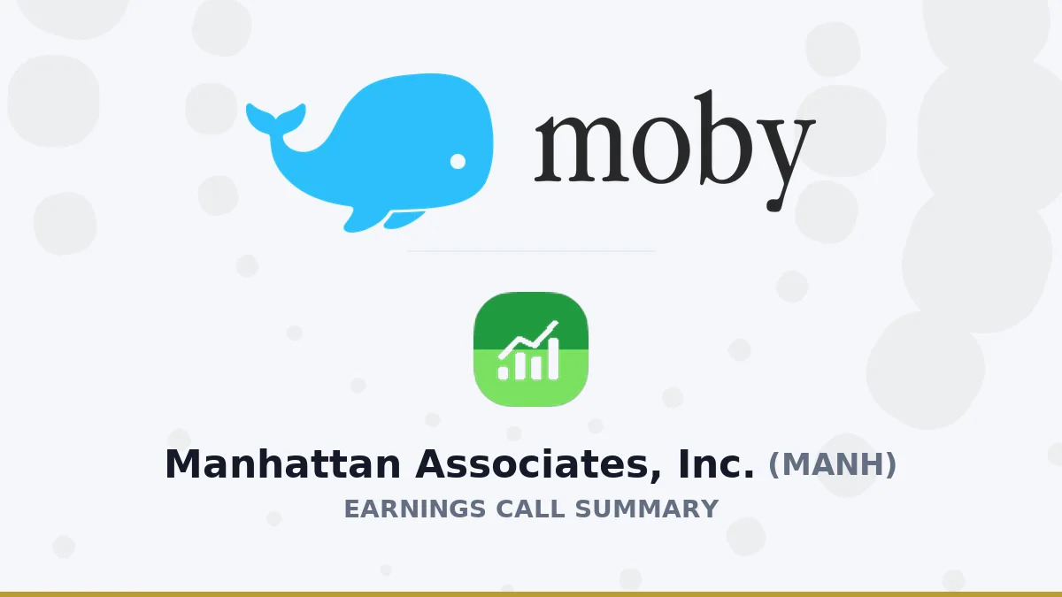 Manhattan Associates, Inc. Q3 2026 Earnings Call Summary