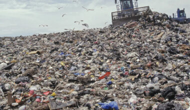 In 1948, New York City began barging garbage to Staten Island; the pile grew to 150 million tons, taller than the Statue of Liberty