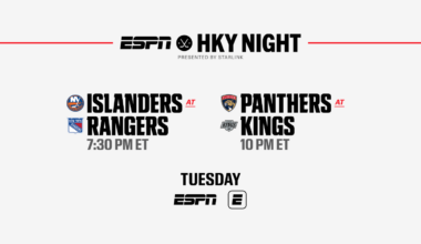 New York rivalry takes center ice on ESPN’s exclusive Tuesday NHL doubleheader slate