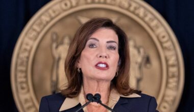 New York Governor Kathy Hochul speaks during a news conference, Friday, Oct. 2, 2026, in New York. (AP Photo/Yuki Iwamura)