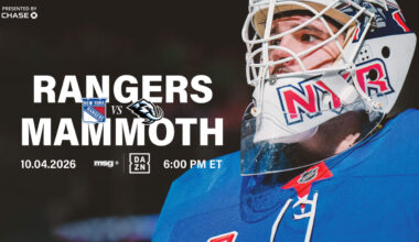 Rangers vs. Mammoth: Pregame Notes