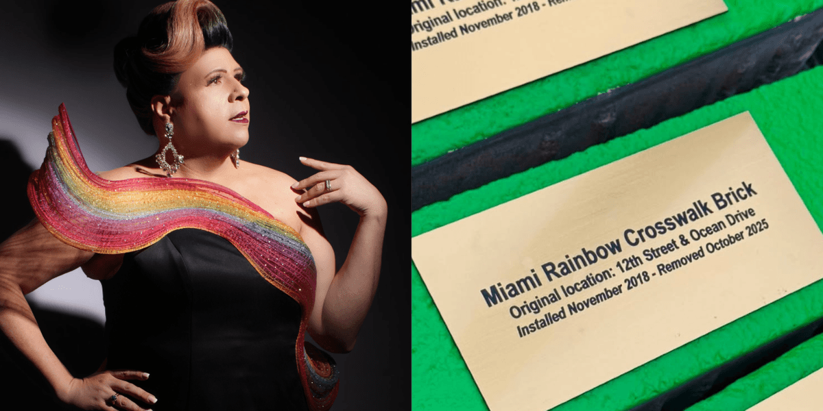 Drag queen turns Florida rainbow crosswalk into Pride funds