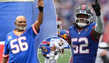 Lawrence Taylor gets front row seat to Giants' Arvell Reese show