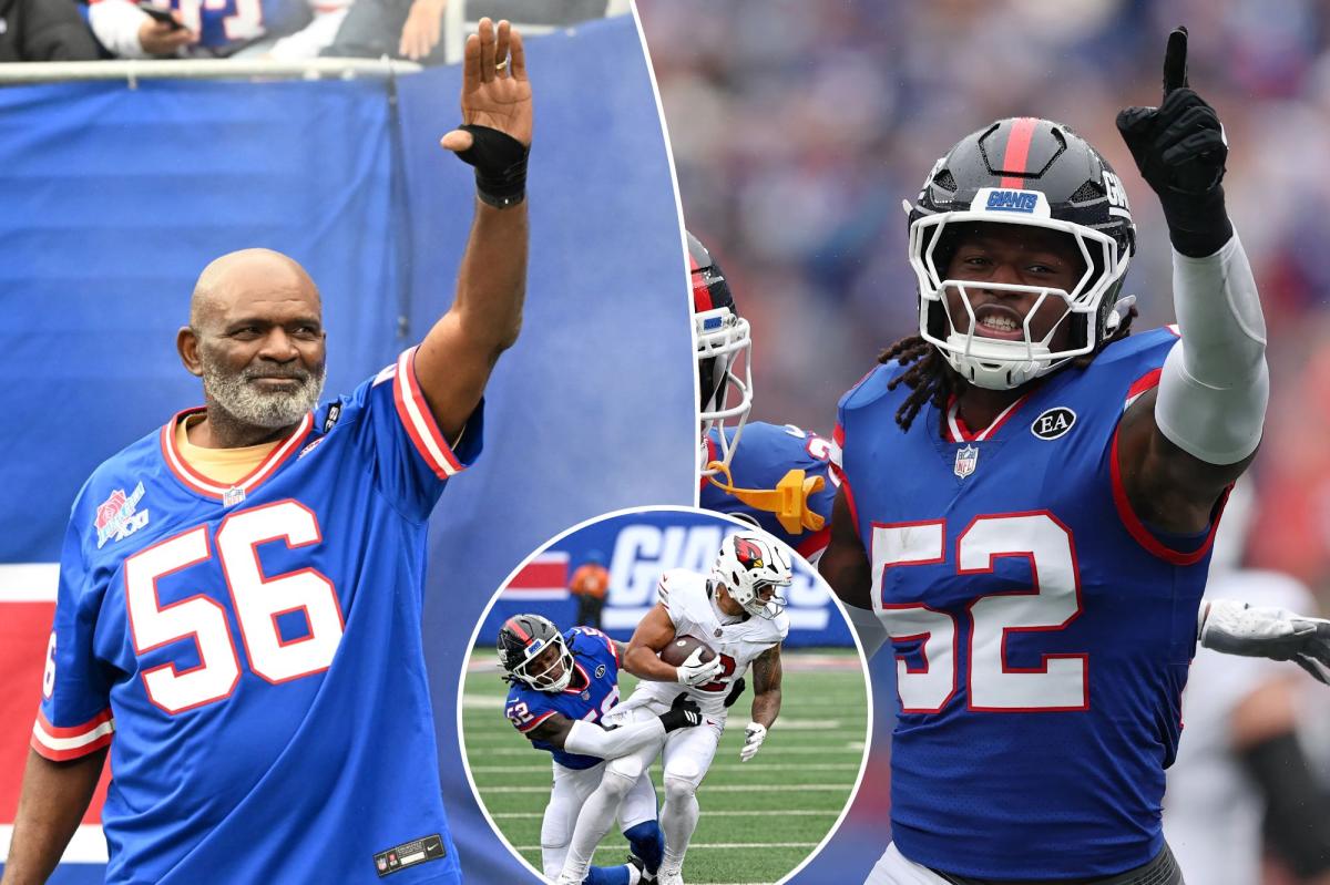 Lawrence Taylor gets front row seat to Giants' Arvell Reese show