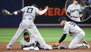 Yankees' errors push season to brink with ALDS Game 2 loss to Rays