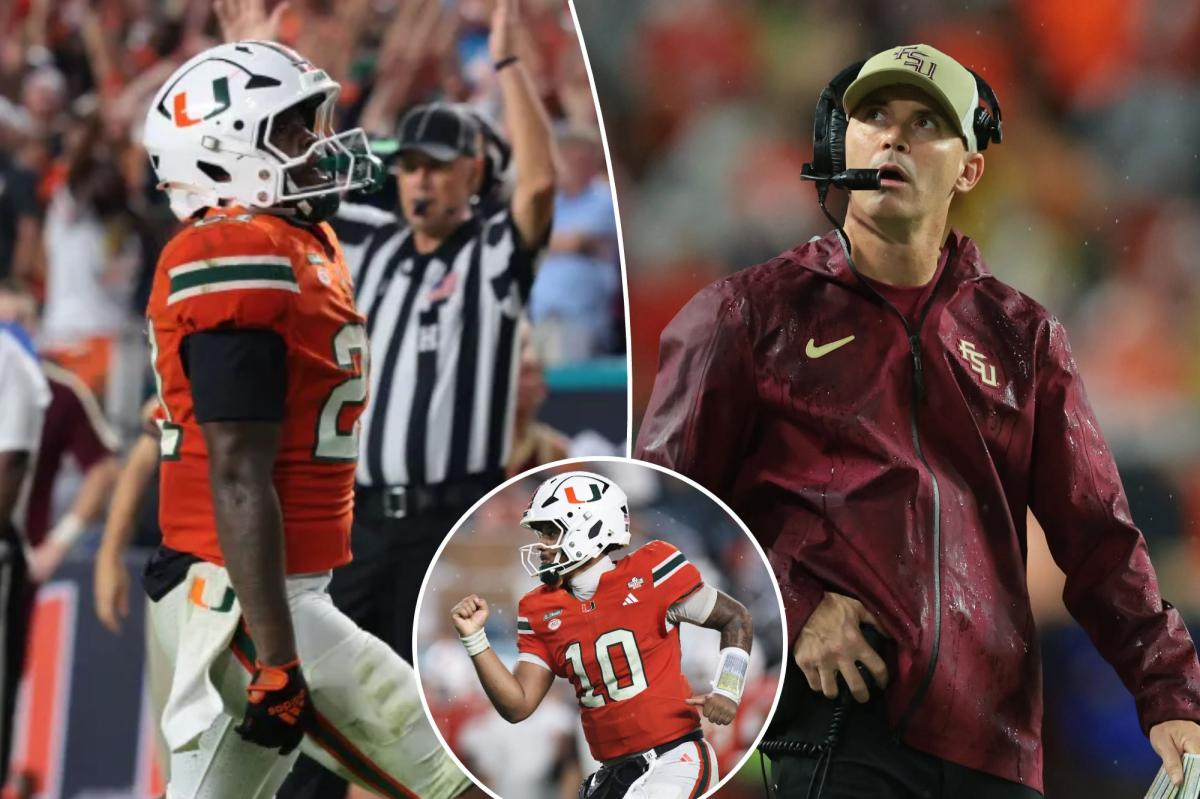 No. 3 Miami avoids upset with thrilling 2OT win over rival Florida State