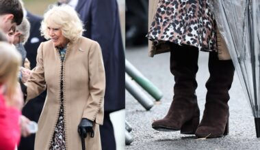 Queen Camilla greets members of the public during their visit to Aberfan Memorial Garden to mark the 60th anniversary of the Aberfan disaster on Wednesday in Merthyr Tydfil, Wales.
