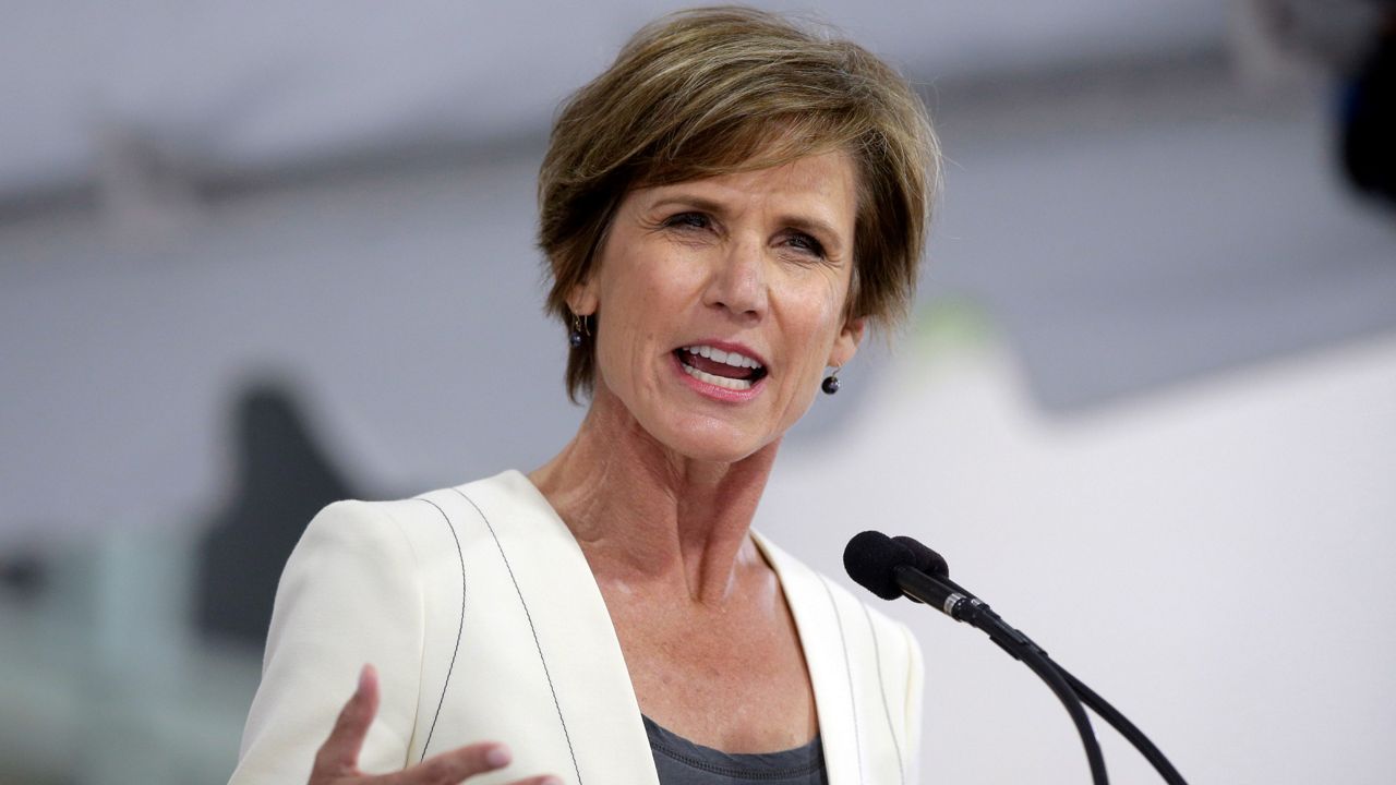 Former U.S. Deputy Attorney General Sally Yates speaks at Harvard University in Cambridge, Mass., May 24, 2017.