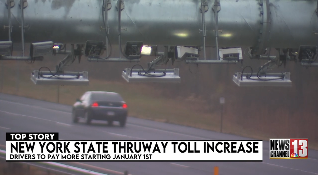 New York State Thruway toll rates set to increase in January
