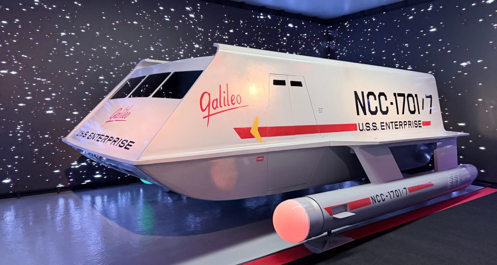 See the original Galileo shuttle from 'Star Trek' in its new home at the Original Series Set Tour in New York