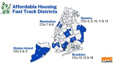 These parts of NYC are getting a new fast track for affordable housing