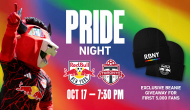 Red Bull New York to Host Pride Night vs. Toronto FC on Saturday, October 17