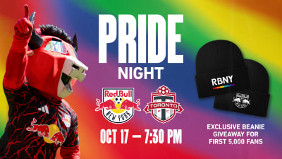 Red Bull New York to Host Pride Night vs. Toronto FC on Saturday, October 17