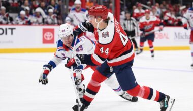 Capitals beat Rangers 3-1 as New York goaltender Igor Shesterkin is helped off the ice