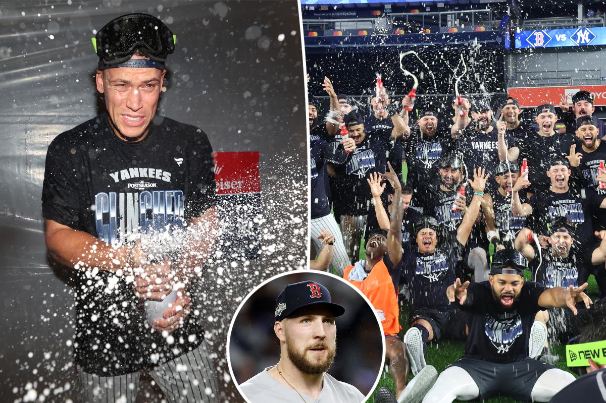Yankees go wild in champagne celebration as Red Sox star feels 'like s--t'