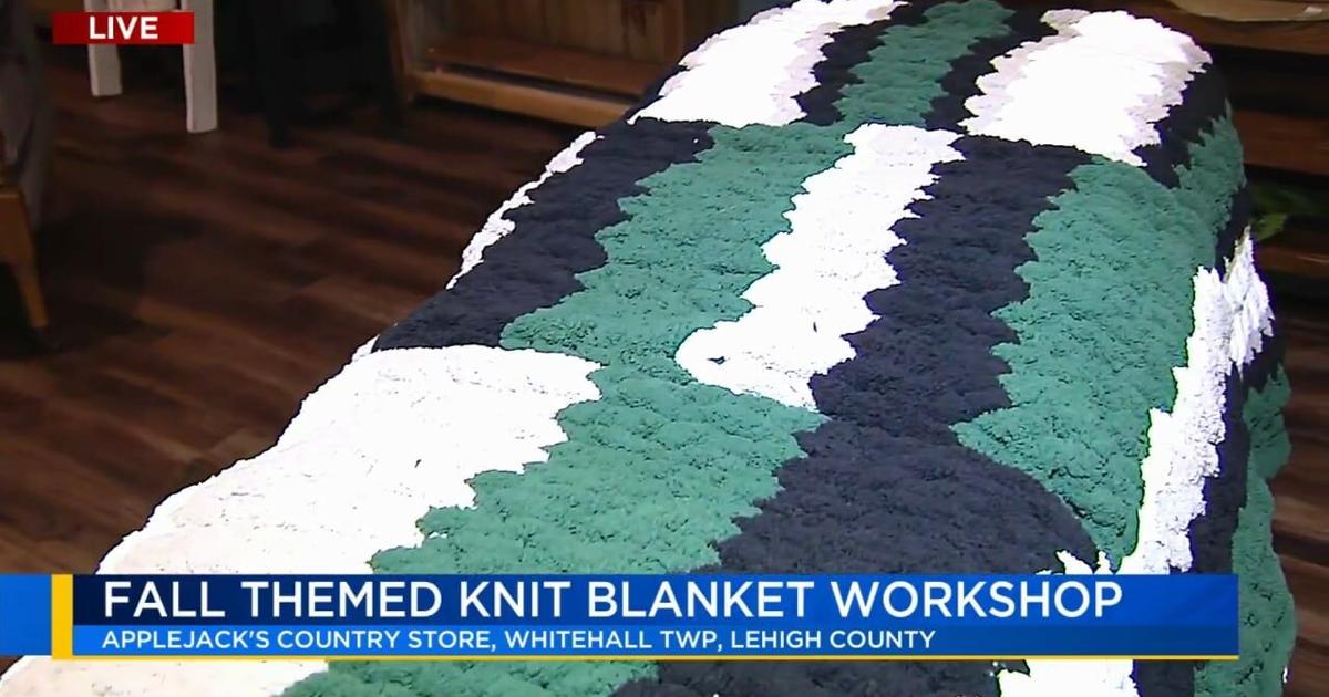 Lehigh Valley business helps keep people warm with its knit blanket workshops | Allentown Area
