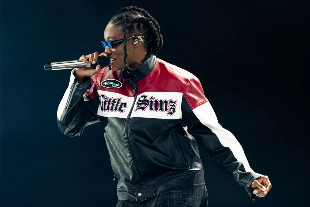 Little Simz performs during the Glastonbury Festival