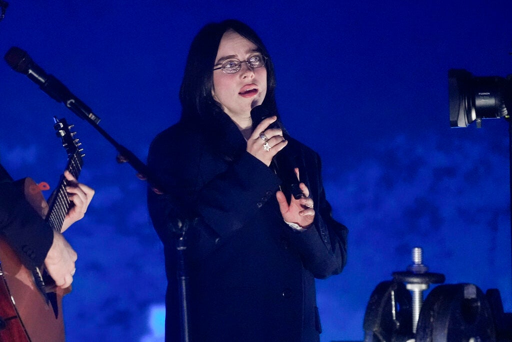 Billie Eilish performs during the iHeartRadio Music Awards