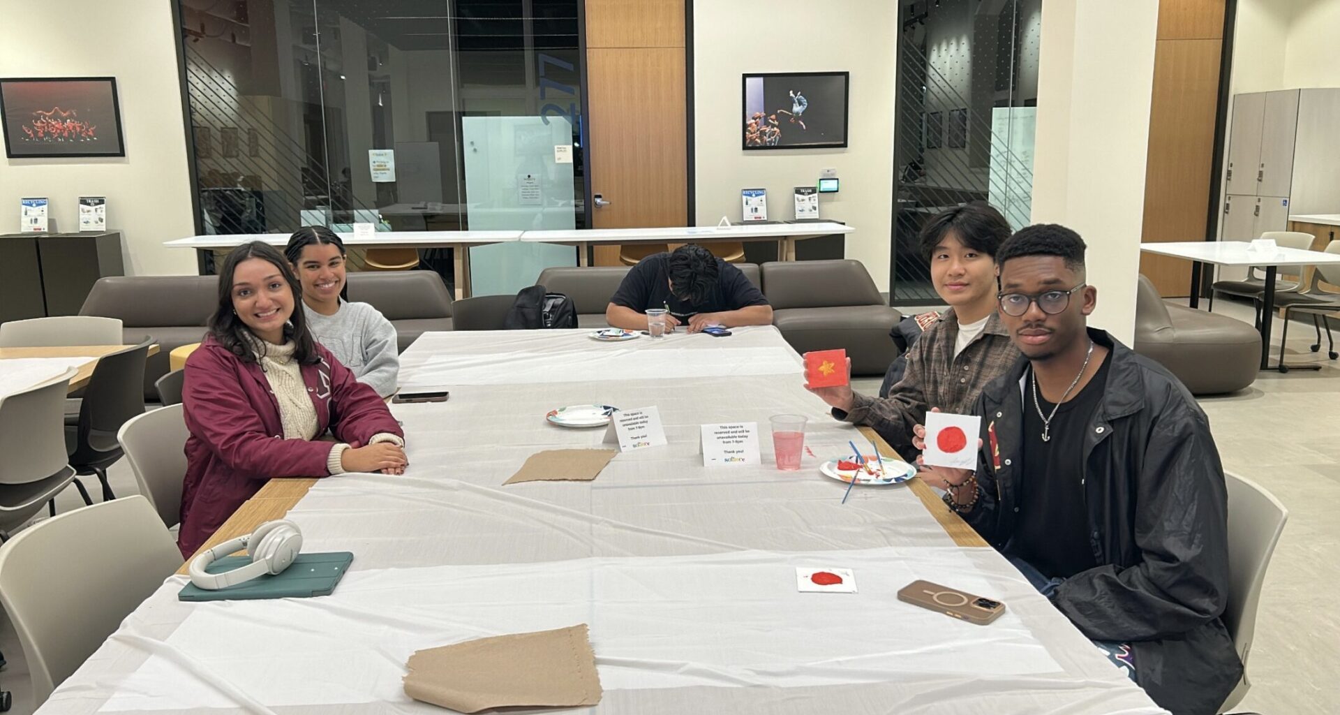 Lehigh Students Paint Flags- The Brown and White