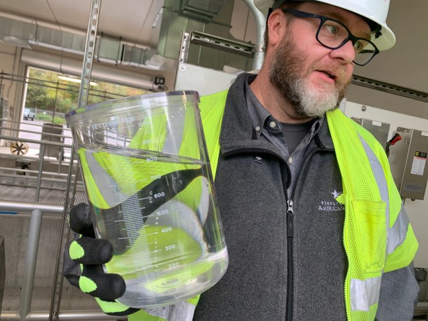 Matthew White, operations manager of Pennsylvania American Water’s Scranton Wastewater...