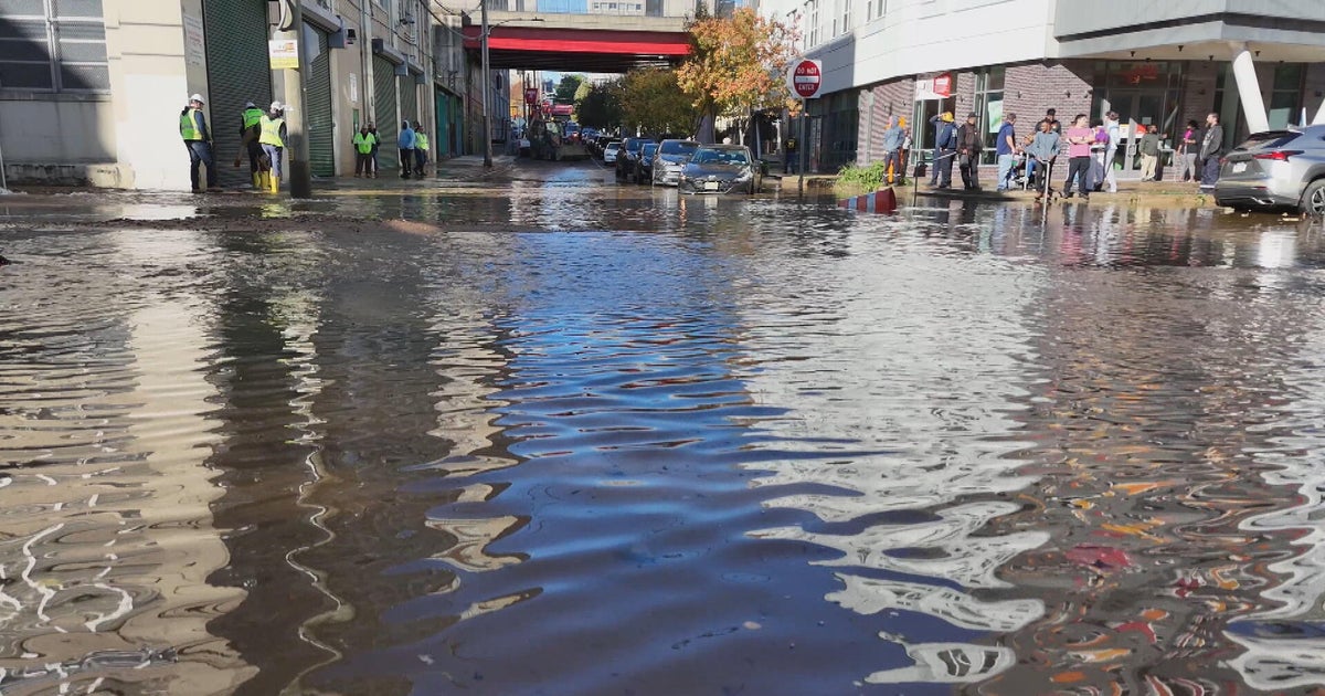Water main break floods streets, swamps cars, damages homes in North Philadelphia near Temple University campus