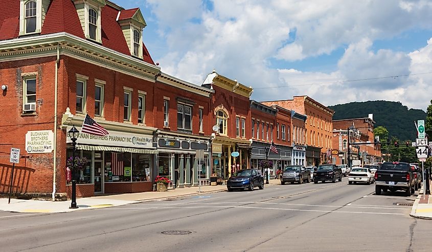 View of downtown West Chester in Pennsylvania.