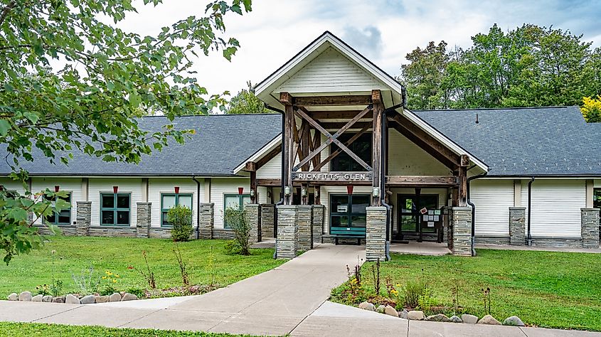 Ricketts Glen Pennsylvania State Park visitor center in Benton, Pennsylvania.