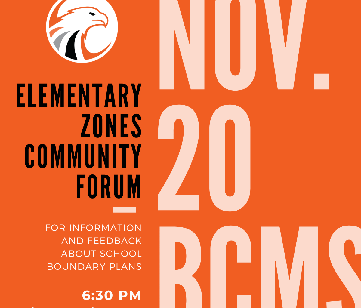 Elementary school attendance zone updates; Community Forum scheduled for Nov. 20