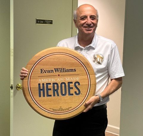 Ralph Galati of Wallingford was one of six veterans chosen nationwide to be recognized by Evan Williams Bourbon as a 2025 American Made Hero. (COURTESY OF EVAN WILLIAMS)