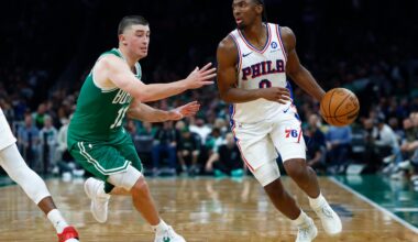 Can the Celtics slow down Tyrese Maxey (right) in a rematch with the 76ers?