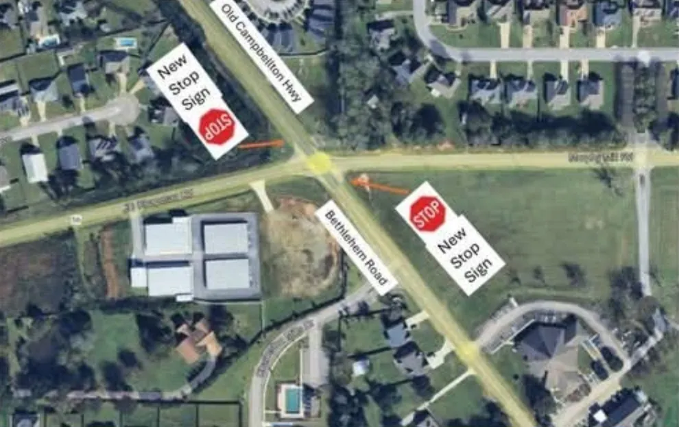 Four-Way Stop Added at Murphy Mill and Bethlehem Road