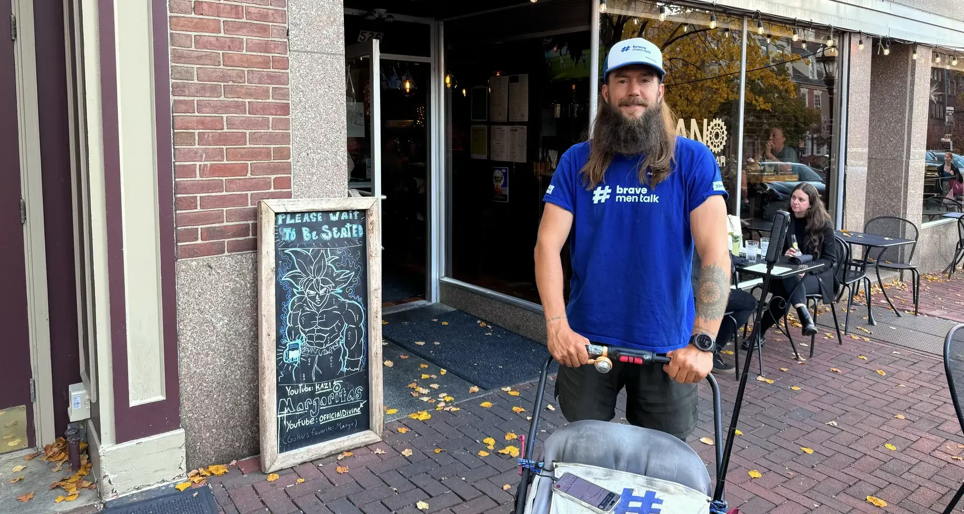 anton nootenboom poses for a photo in front of urbano in downtown bethlehem pennsylvania