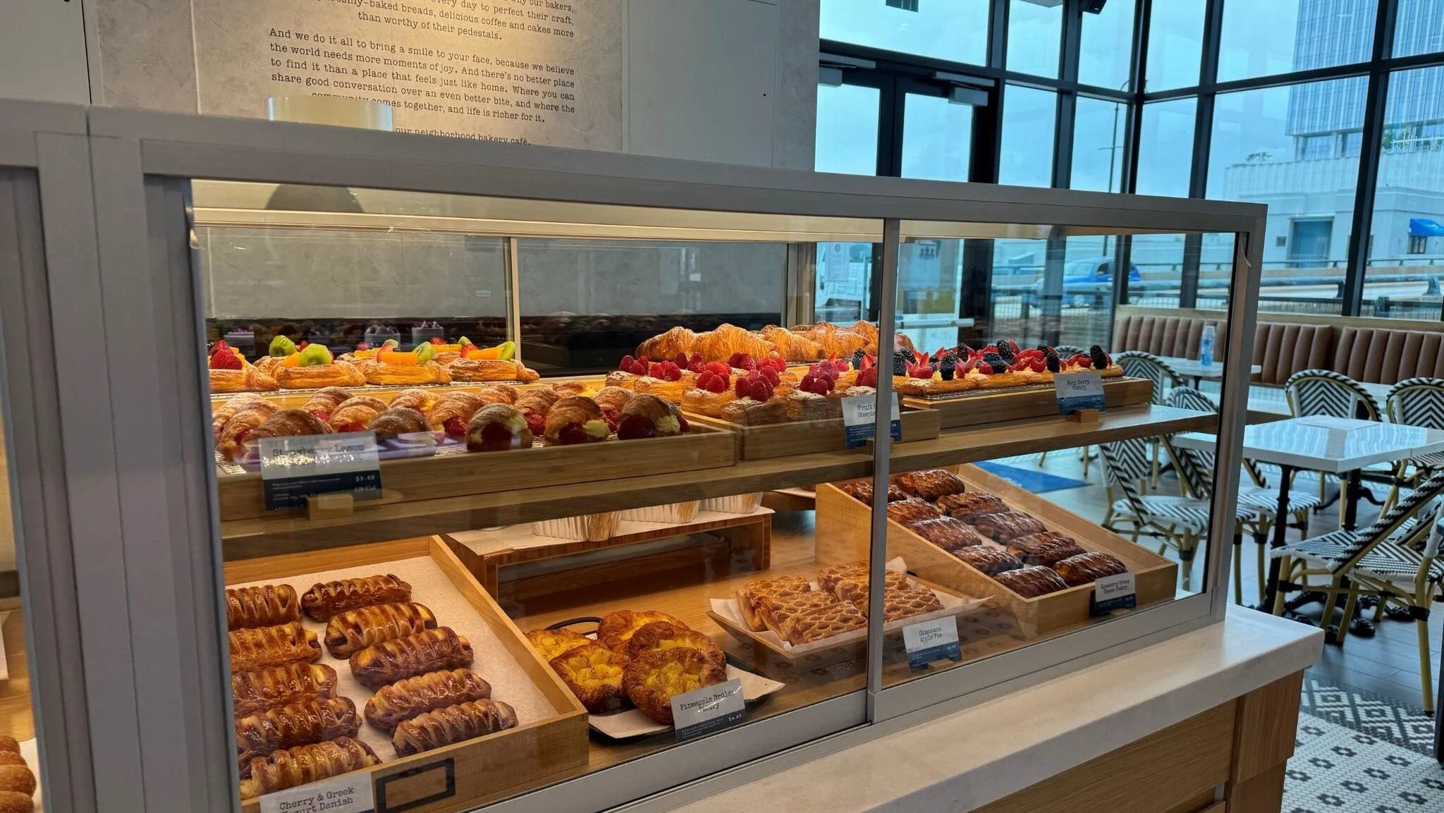 paris baguette baked goods on display at a store