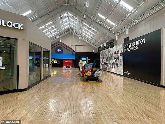 Another spot in the 1,604,934sq ft mall shows even more businesses closed