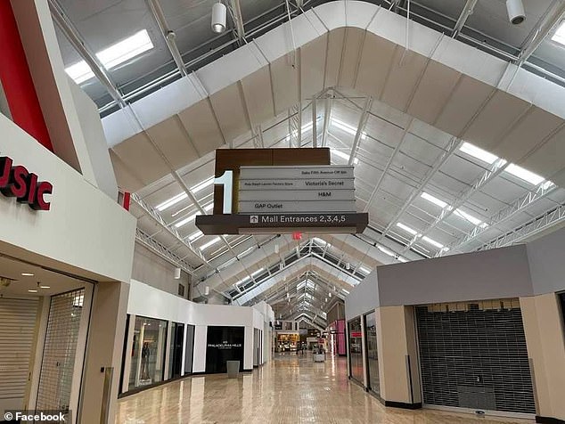 A picture of the mall while its open shows almost all stores closed and no signs of life