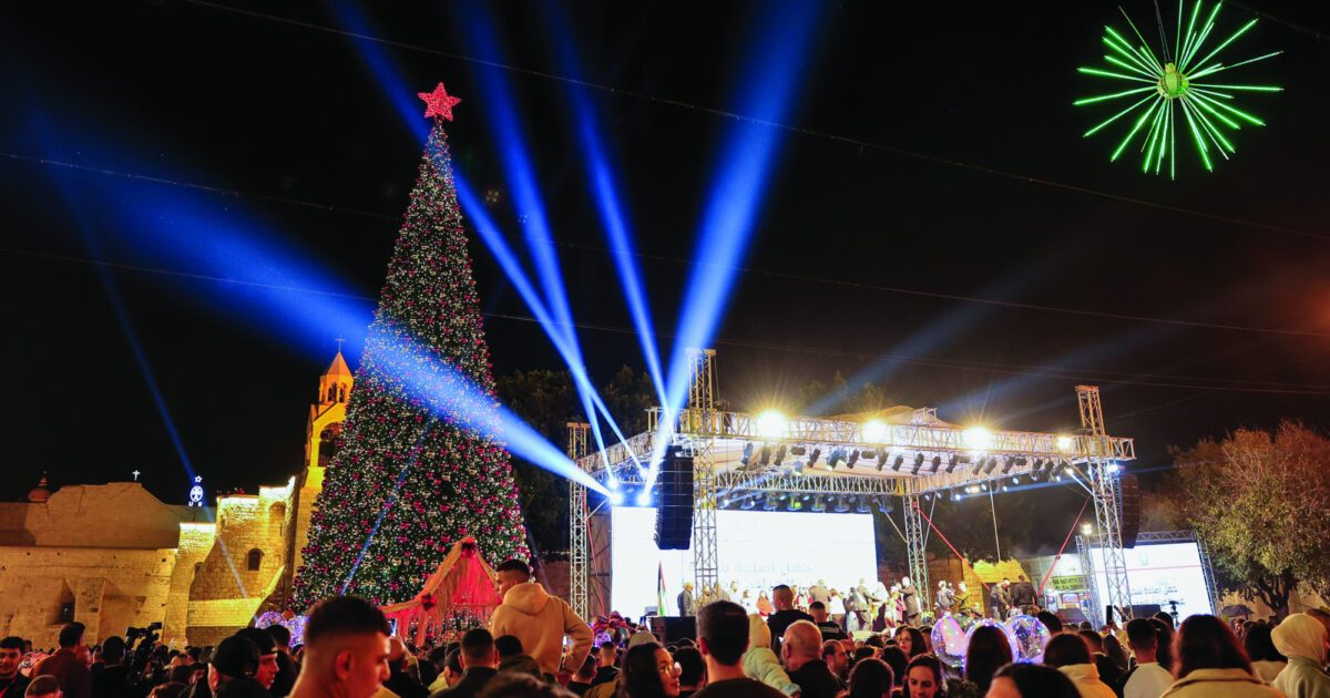 Bethlehem celebrates first Christmas tree lighting since war as pilgrims slowly return