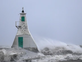 Lake Erie, shoreline, high winds, LTVCA, lighthouse