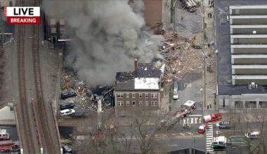 RM Palmer chocolate factory in West Reading, Pennsylvania erupts in flames; 2 dead, others missing, hospitalized