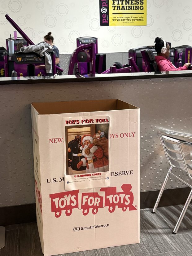 Toys for Tots donation boxes are located throughout the region. (Susan Shelly)