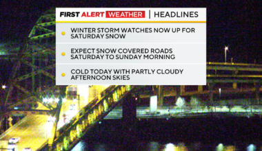 Pittsburgh to see accumulating snow on Saturday afternoon into Sunday morning