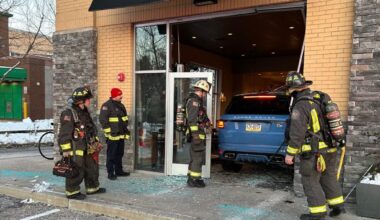 Crews respond after Range Rover crashes into Wynnewood Starbucks