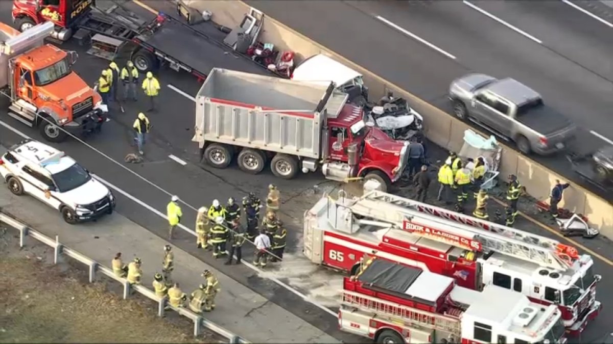 3 hurt in multi-vehicle crash on Pa. Turnpike in Bucks County – NBC10 Philadelphia