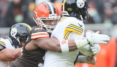 Cleveland Browns defensive end Myles Garrett vs. Pittsburgh Steelers, December 28, 2025