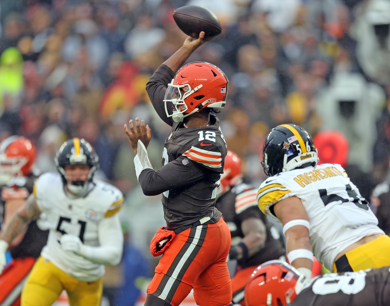 Cleveland Browns quarterback Shedeur Sanders vs. Pittsburgh Steelers, December 28, 2025