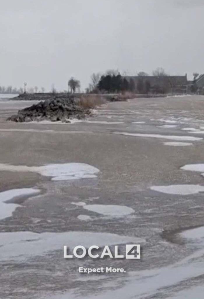 Powerful winds cause Lake Erie to flee Ohio, Michigan