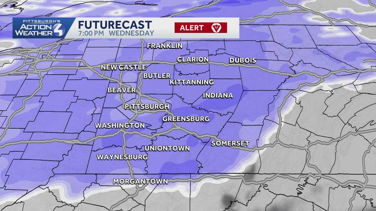 Pennsylvania hour-by-hour snow projections: New Year's Eve