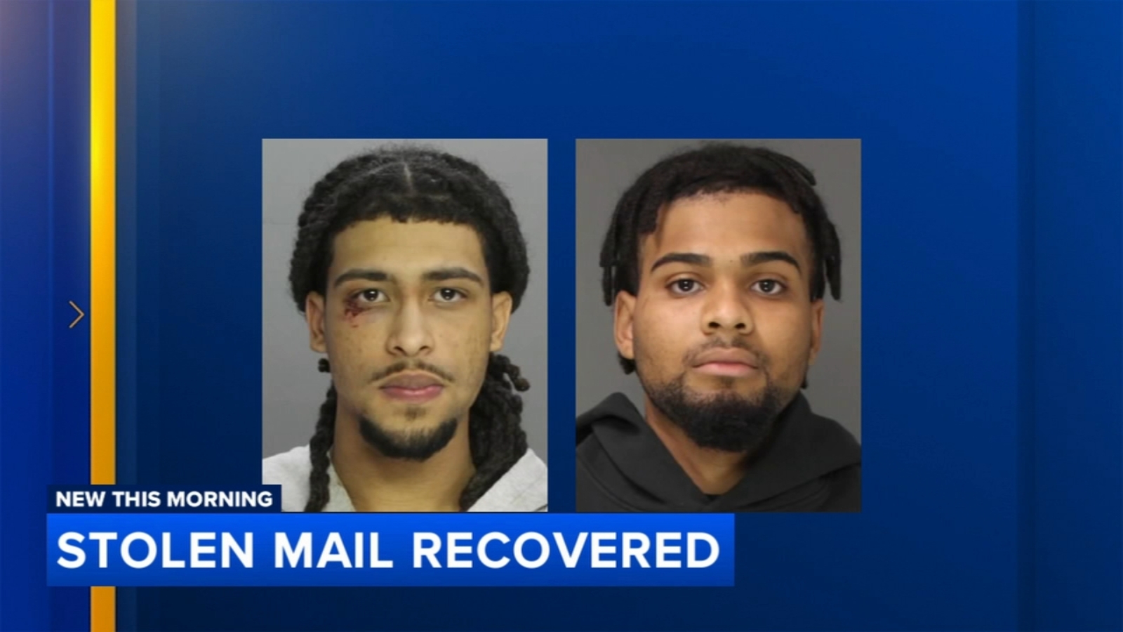 Suspected mail thieves arrested following police pursuit in Reading, Pennsylvania